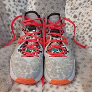 Nike LeBron Fast Food Sneakers with Red and Orange Accents